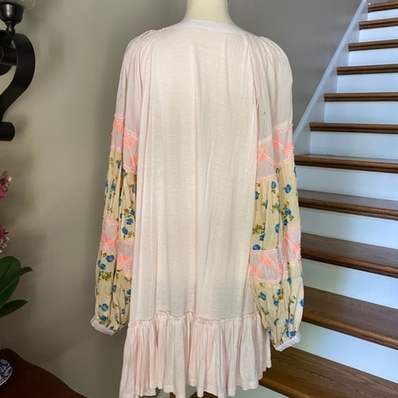 NWOT Free People Pink Mix It Up Tunic Dress small - Picture 5 of 8